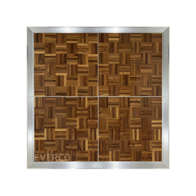 Teak Wood Veneer Screw Lock Portable Dance Floor for Hotel Banquet,EVERCO-Screw-Lock/Cam-Lock/Waterproof Portable Dance Floor for Rental Company Outdoor Indoor Wedding Hotel Events,Dark Teak Wood Veneer Screw Lock Portable Dance Floor