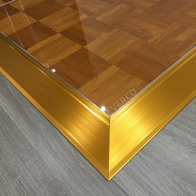 Glossy Teak Wood Veneer Dance Floor Panels for Weddings & Events,EVERCO-Screw-Lock/Cam-Lock/Waterproof Portable Dance Floor for Rental Company Outdoor Indoor Wedding Hotel Events,Glossy Teak Veneer Dance Floor Panels for Weddings & Events