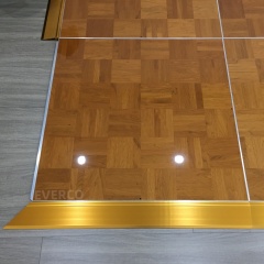 Glossy Teak Wood Veneer Dance Floor Panels for Weddings & Events,EVERCO-Screw-Lock/Cam-Lock/Waterproof Portable Dance Floor for Rental Company Outdoor Indoor Wedding Hotel Events,Glossy Teak Veneer Dance Floor Panels for Weddings & Events