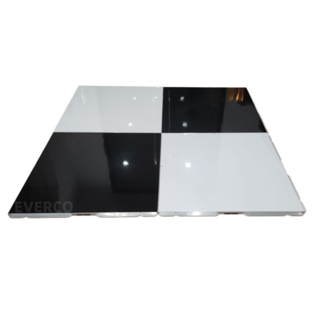 Glossy Black White Cam-Lock Portable Dance Floor for Wedding,EVERCO-Screw-Lock/Cam-Lock/Waterproof Portable Dance Floor for Rental Company Outdoor Indoor Wedding Hotel Events,Glossy Black White Cam-Lock Portable Dance Floor for Wedding