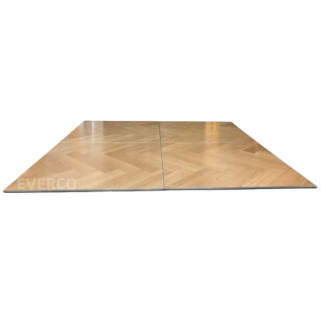 Oak Wood Veneer Screw Lock Portable Dance Floor for Events,EVERCO-Screw-Lock/Cam-Lock/Waterproof Portable Dance Floor for Rental Company Outdoor Indoor Wedding Hotel Events,Oak Wood Veneer Screw Lock Portable Dance Floor for Events