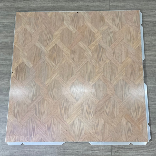 Parquet Wood Veneer Cam-Lock Portable Dance Floor,EVERCO-Screw-Lock/Cam-Lock/Waterproof Portable Dance Floor for Rental Company Outdoor Indoor Wedding Hotel Events,Parquet Wood Veneer Cam-Lock Portable Dance Floor