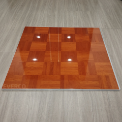 Glossy Portable Teak Wood Veneer Screw-Lock Dance Floor,EVERCO-Screw-Lock/Cam-Lock/Waterproof Portable Dance Floor for Rental Company Outdoor Indoor Wedding Hotel Events,Glossy Portable Teak Wood Veneer Screw-Lock Dance Floor