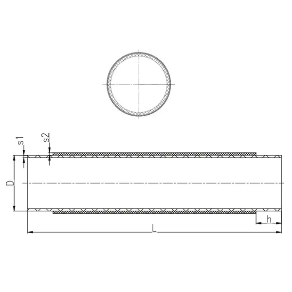 FRP/PVC-C、FRP/PVC-U玻璃钢包覆管 DN15-600国标