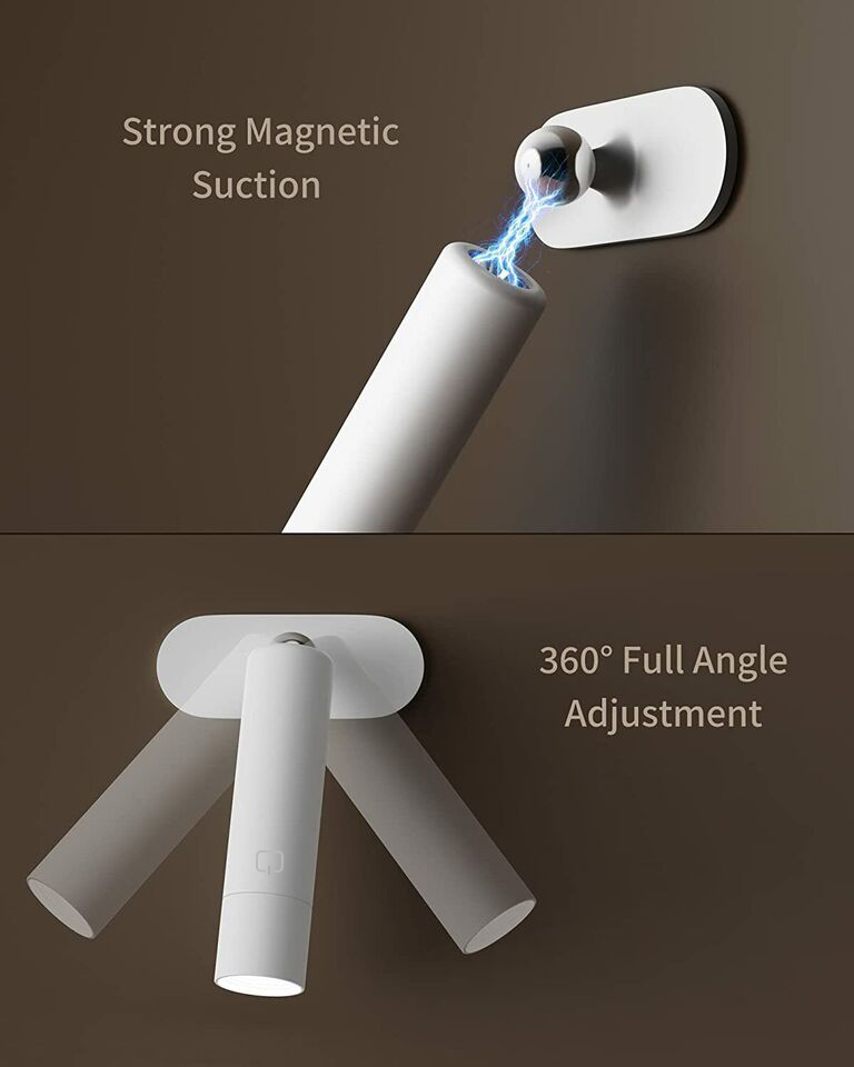 Strong magnetic suction mount with 360-degree full angle adjustment for modular lighting.