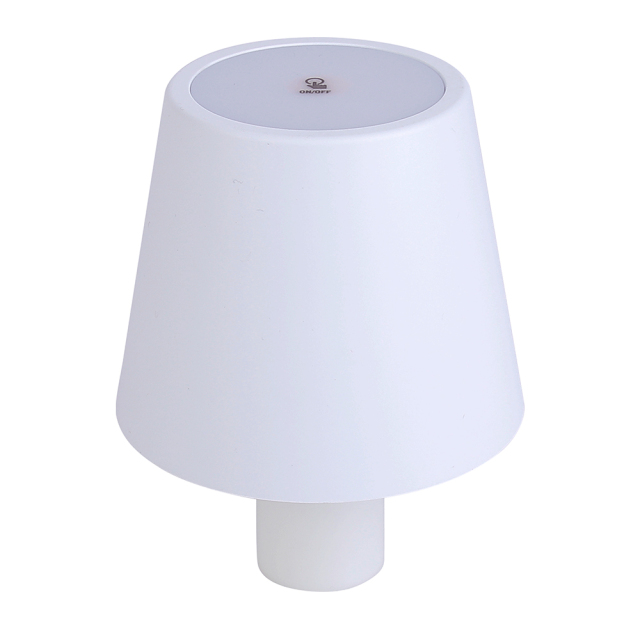 White cordless LED bottle lamp head with touch control sensor, suitable for DIY bottle lighting and modular desk lamps.