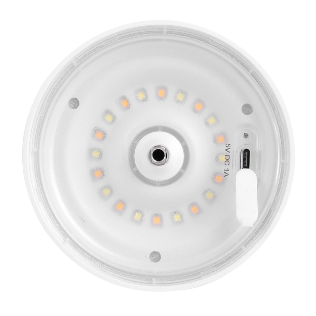 Internal 36pcs LED beads and Type-C charging port details of cordless lamp