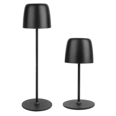 Rechargeable black wine bottle lamp adapter and cordless desk lamp set