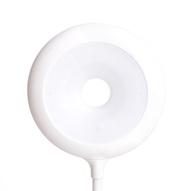 Top view of 18 LED ring lamp head for uniform, eye-protection lighting.