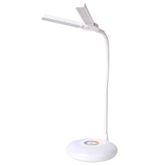 HG-BL012 dual-head LED table lamp with adjustable lighting angles for workspace.