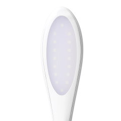 Close-up of HG-BL012 lamp head featuring 16 high-quality LEDs for crisp task lighting.