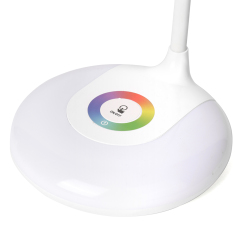 Dual touch sensor control panel on HG-BL012 lamp base for brightness and RGB modes.