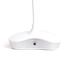 Rear view of LED desk lamp base showing USB DC power interface.