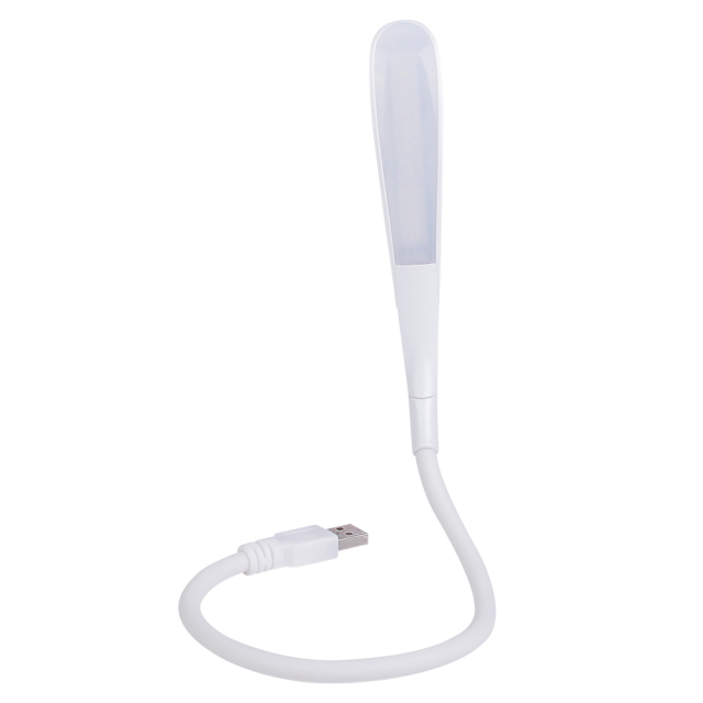 Flexible white USB book light for eye protection, available for OEM/ODM factory bulk orders.