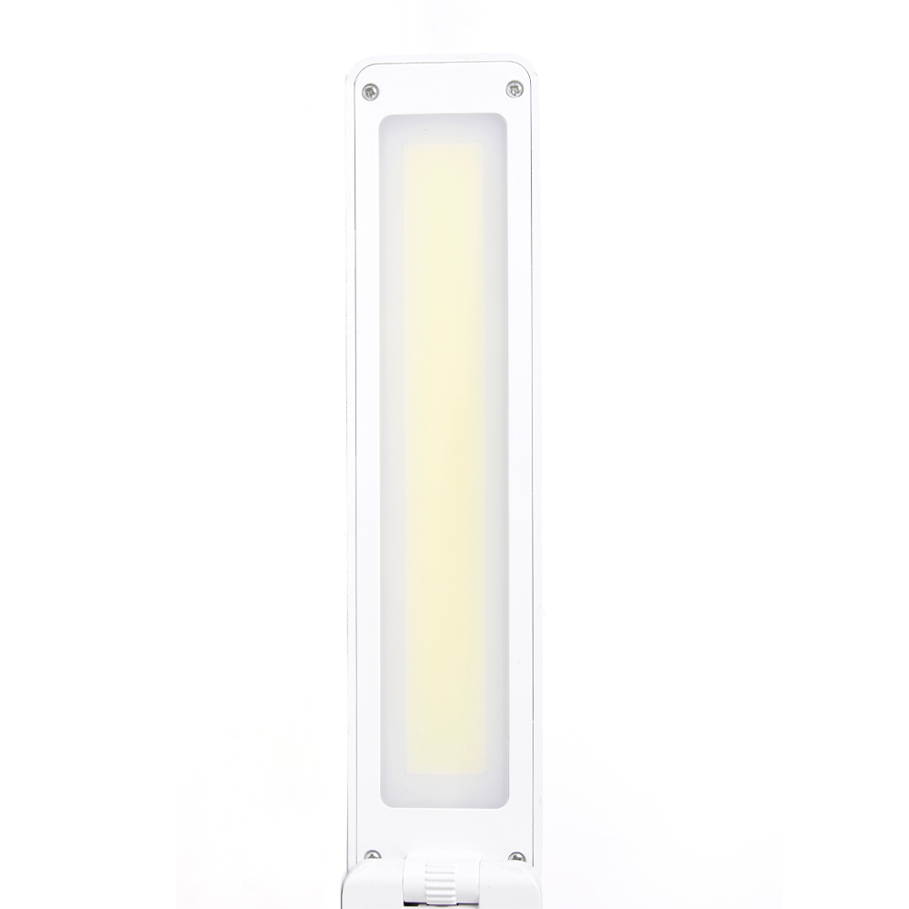 Modern LED reading lamp with a large light surface, providing bright white light for office workspace and study.