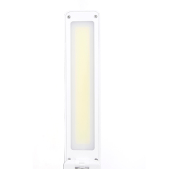 Modern LED reading lamp with a large light surface, providing bright white light for office workspace and study.
