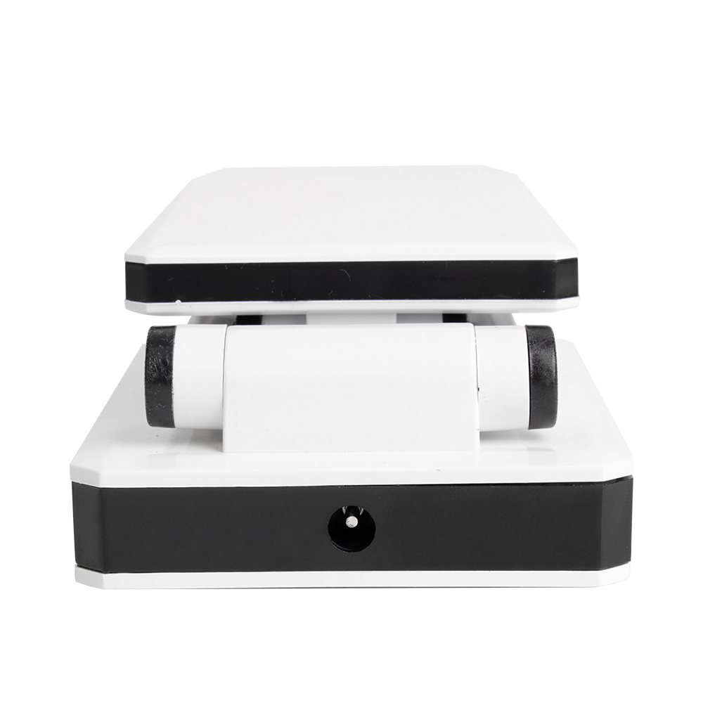 Durable folding hinge detail of a portable desk lamp, premium industrial quality for wholesale.