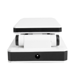Durable folding hinge detail of a portable desk lamp, premium industrial quality for wholesale.