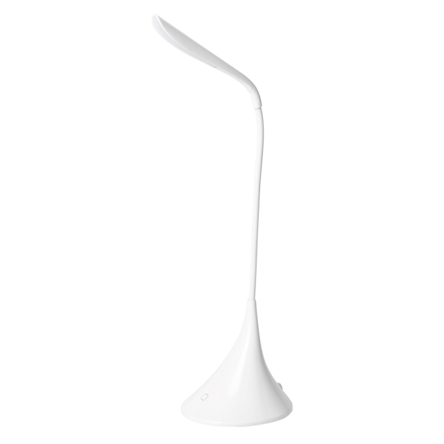 Modern 14 LED desk lamp with adjustable flexible gooseneck tube on a white background