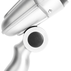 Detailed view of the adjustable mechanical joint on the folding LED desk lamp