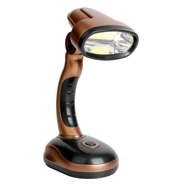 Portable folding desk lamp with high-efficiency COB light source