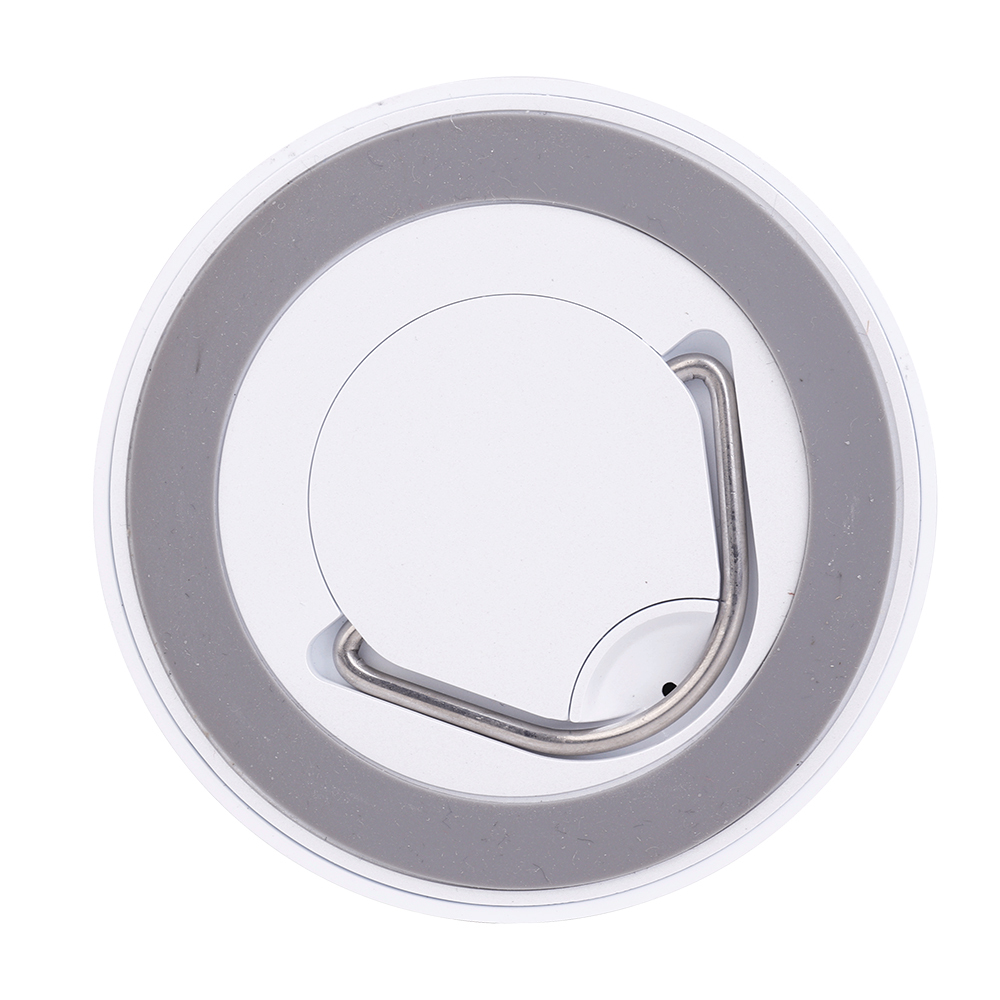 Bottom view of the LED atmosphere lamp showing the integrated metal hook