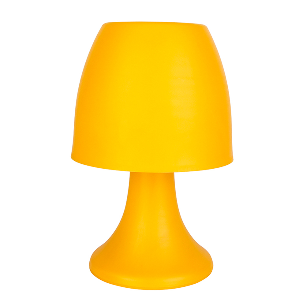 Yellow mushroom-shaped LED table lamp for mood lighting and desktop decoration