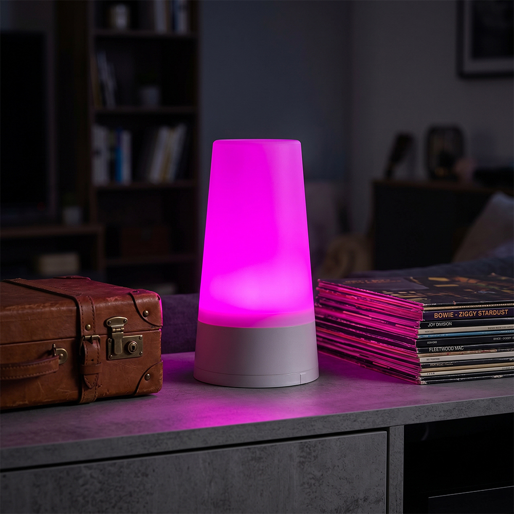 Vibrant pink mood lighting perfect for modern home decor