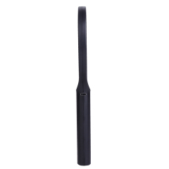 Slim side profile view of a black rechargeable magnifying glass lamp showing the Type-C USB charging port on the handle