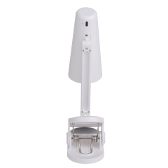 Rear view of the portable clip lamp showcasing the Type-C USB charging input port and indicator light on the back of the hinge