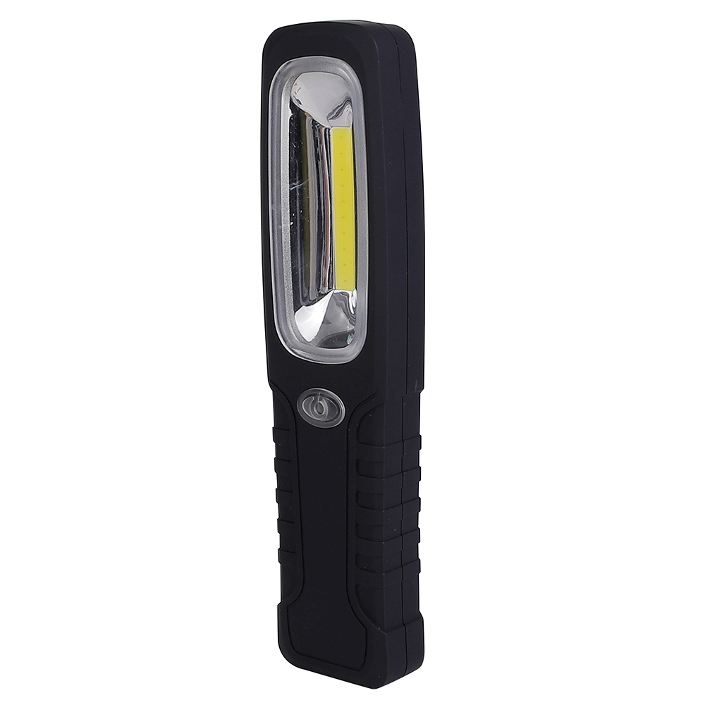 Front view of the multifunctional magnetic LED work light featuring a high-brightness central COB panel and a stable rectangular base.