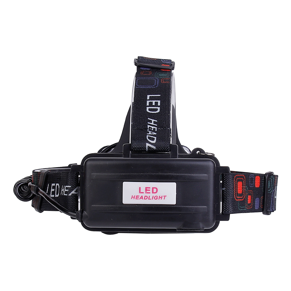 Studio rear view focusing on the textured black plastic battery compartment, featuring a central rectangular white label with a red logo print.