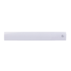 Direct front view of the long rechargeable PIR sensor LED light bar, featuring a clean white diffuser and a sensor on the right end.