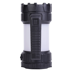 Back view of the camping searchlight highlighting the ergonomic handheld grip handle.