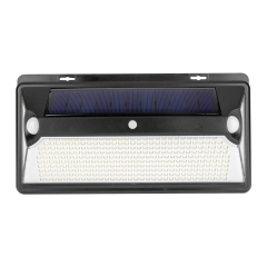 Front view of a high-power solar motion sensor wall light with 360 LED beads.