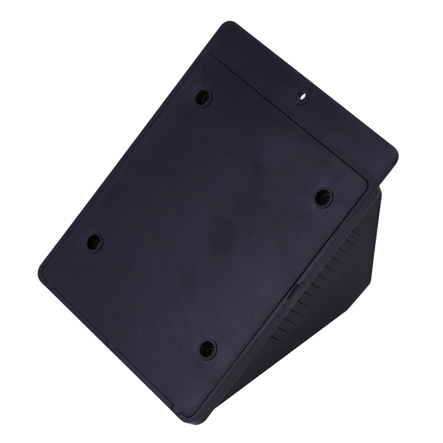 Back view of the solar sensor wall light showing the flat mounting surface and screw holes.
