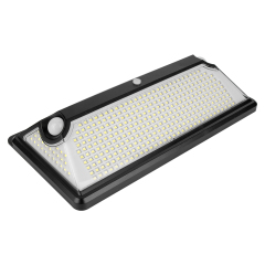 Bottom angle view showing the large LED light panel for wide-angle flood lighting.