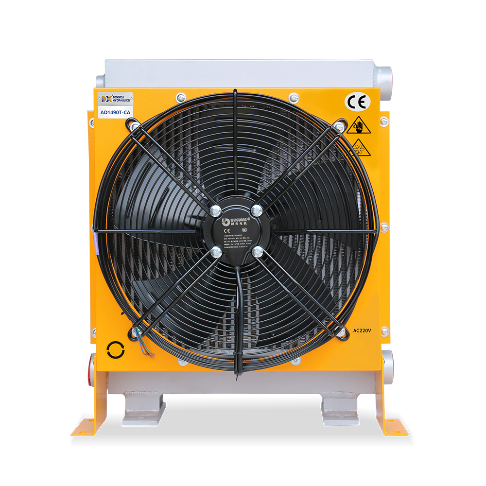 AD1490T-CA High-Flow Air-Cooled Hydraulic Oil Cooler, 250 L/min Maximum Flow Rate, Pump Bearings, Suitable for Heavy-Duty Construction and Mining Equipment