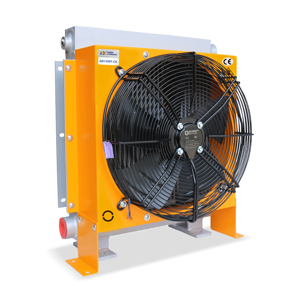 AD1490T-CA High-Flow Air-Cooled Hydraulic Oil Cooler, 250 L/min Maximum Flow Rate, Pump Bearings, Suitable for Heavy-Duty Construction and Mining Equipment