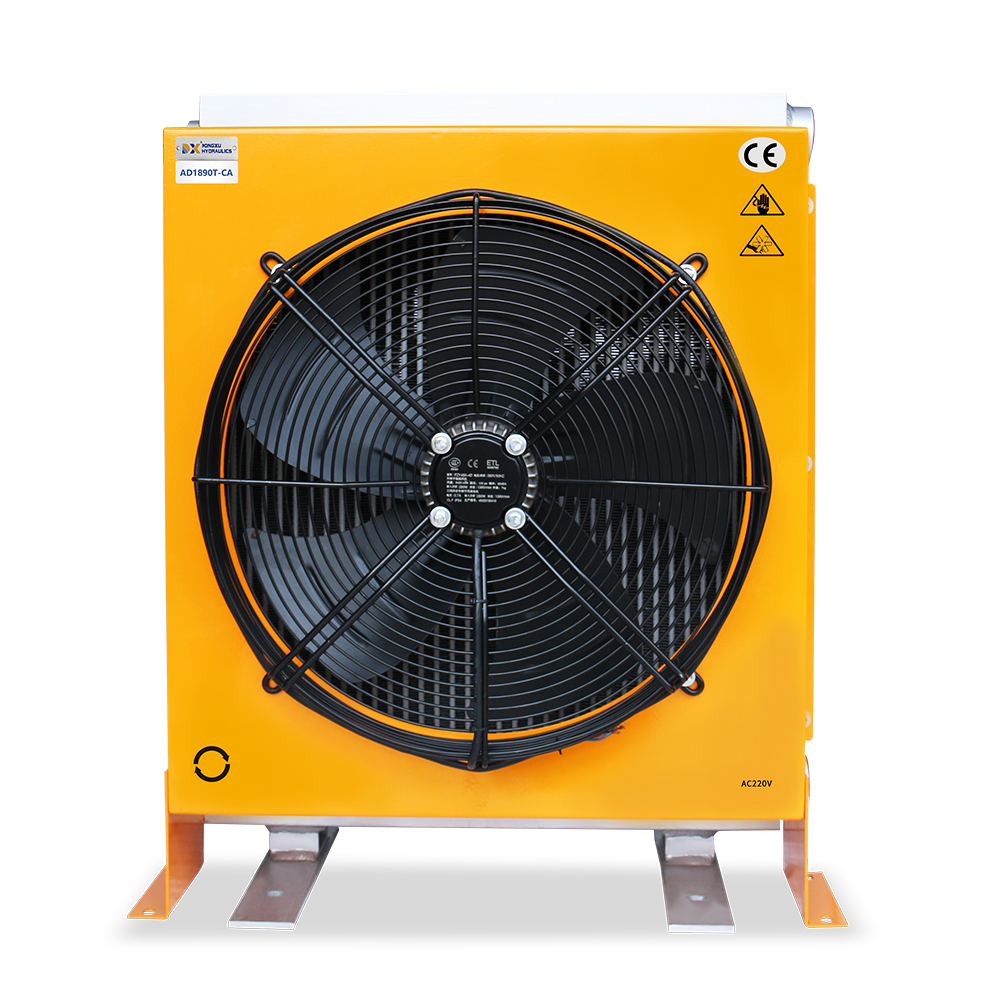 Durable, high-safety aluminum plate-fin hydraulic oil cooler AD1890T, 350 L/min, 2.0 MPa, for industrial machine tools and the metalworking industry