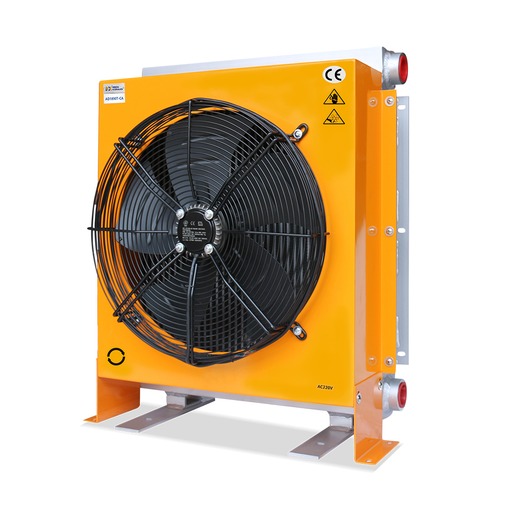 Durable, high-safety aluminum plate-fin hydraulic oil cooler AD1890T, 350 L/min, 2.0 MPa, for industrial machine tools and the metalworking industry