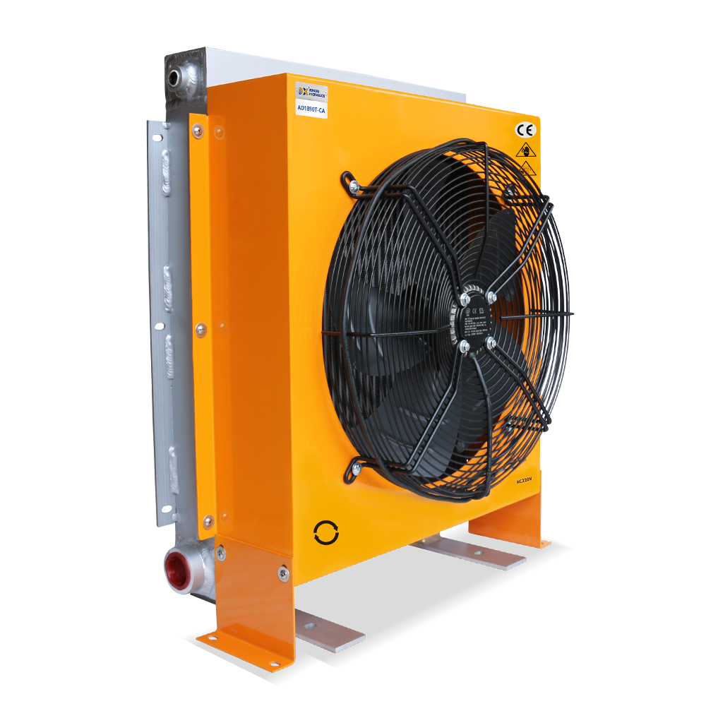 Durable, high-safety aluminum plate-fin hydraulic oil cooler AD1890T, 350 L/min, 2.0 MPa, for industrial machine tools and the metalworking industry