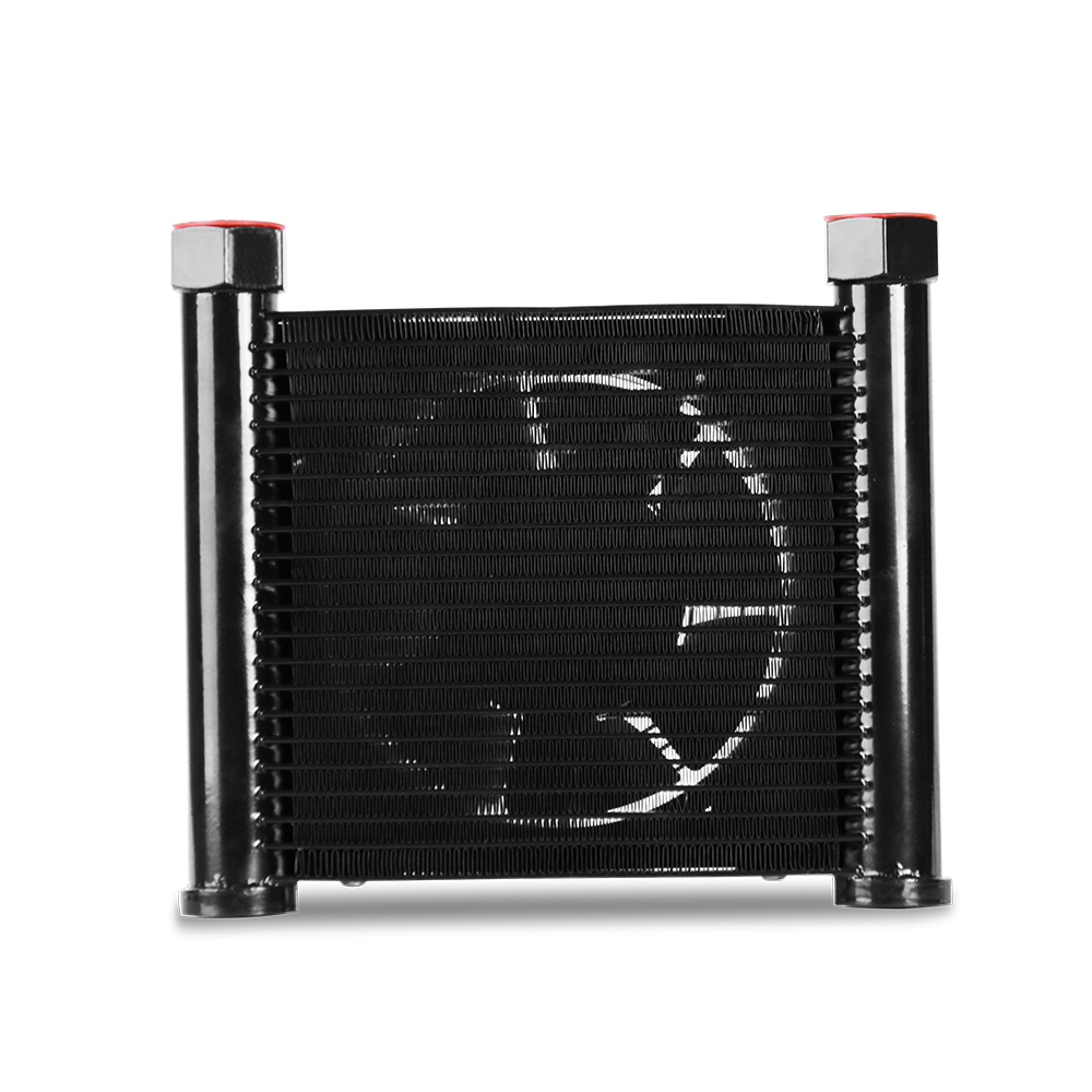 Compact AJ0510T-CA Air Cooled Oil Cooler Aluminum Plate Fin Radiator for Small Machine Tools Forklifts and Micro Hydraulic Power Units