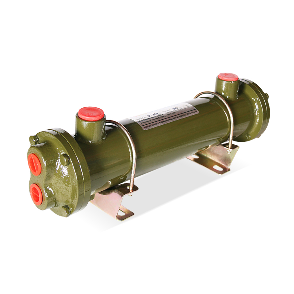 Energy-efficient DC-307 spiral fin-tube water-cooled oil cooler, suitable for hydraulic power units in rubber and plastic molding machinery
