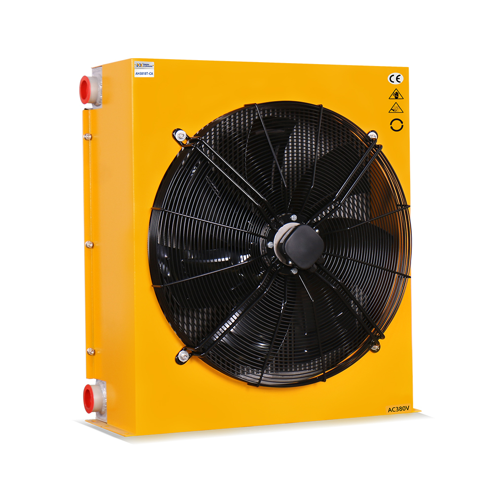 AH3818T-CA Industrial High-Flow Air-Cooled Hydraulic Oil Cooler, suitable for heavy machinery and large hydraulic power units