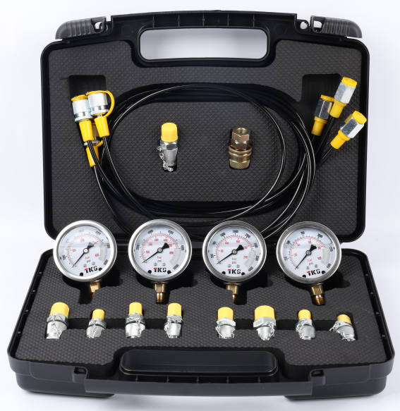 4-Gauge Hydraulic Test Kit (General-Purpose Version) and ABS System Test Version, suitable for pressure testing in automotive and construction machinery