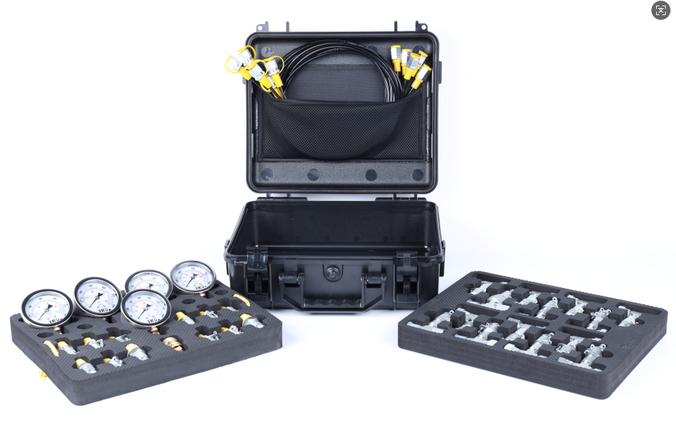 4-Gauge Hydraulic Test Kit (General-Purpose Version) and ABS System Test Version, suitable for pressure testing in automotive and construction machinery