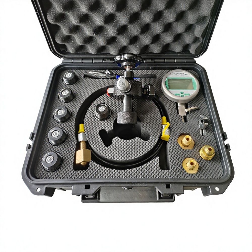 Universal Nitrogen Gas Charging & Pressure Test Tool Set for Hydraulic Accumulators