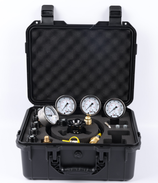 Universal Nitrogen Gas Charging & Pressure Test Tool Set for Hydraulic Accumulators