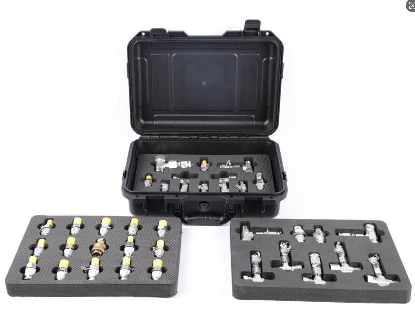 Universal hydraulic pressure testing accessories, suitable for performing simultaneous pressure tests on multiple circuits in construction machinery